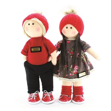 دو عروسک دختر پسر سپنتا ست قرمز